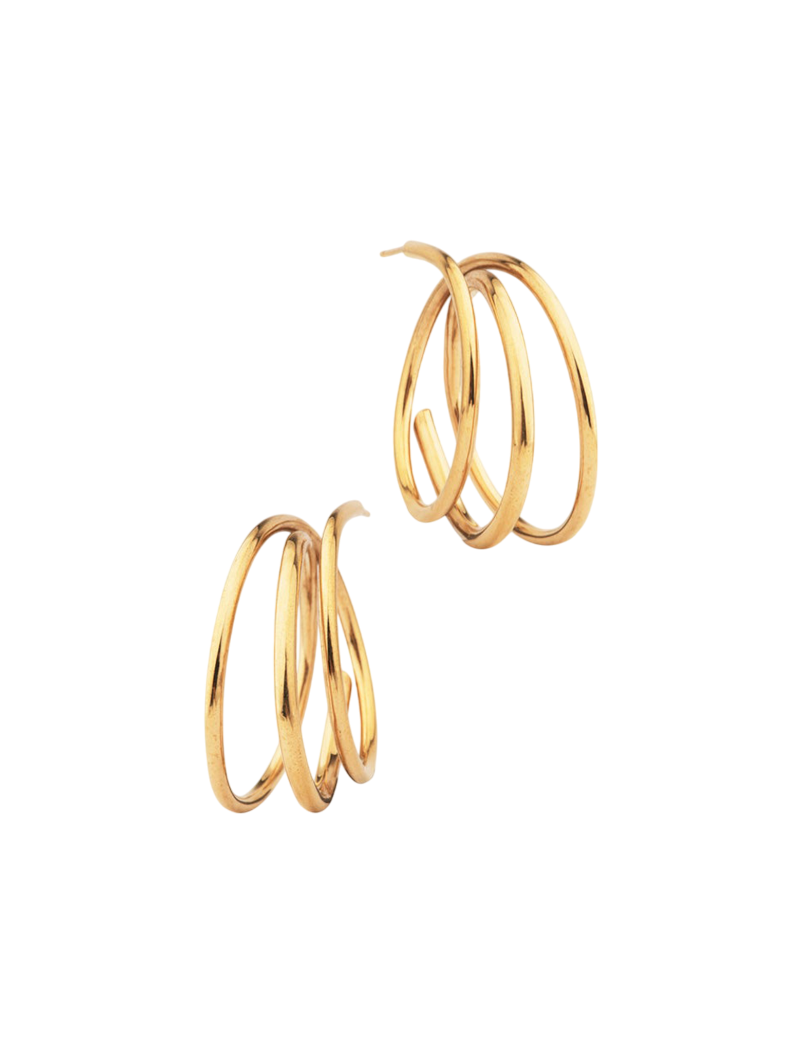 Flow ii - gold vermeil earrings 